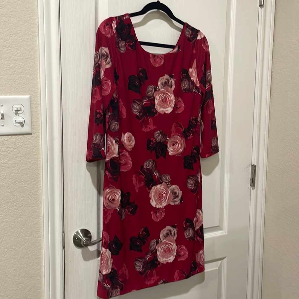 Burgundy, medium, WHBM dress.